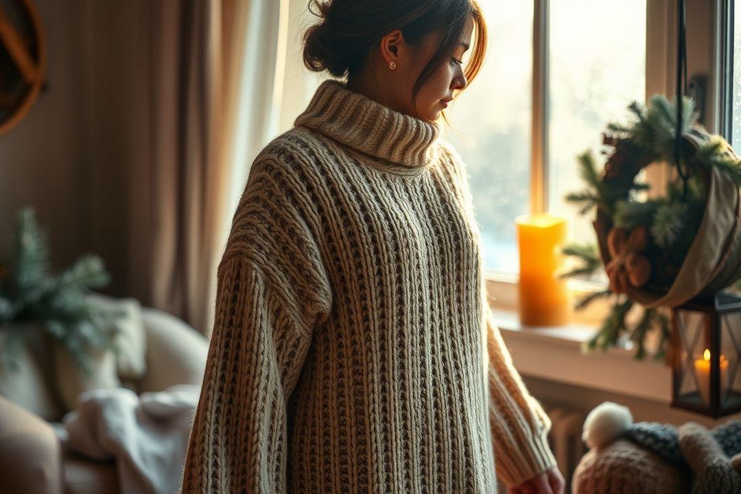  Платье из мягкой шерсти с узором в косы, светло-серого цвета