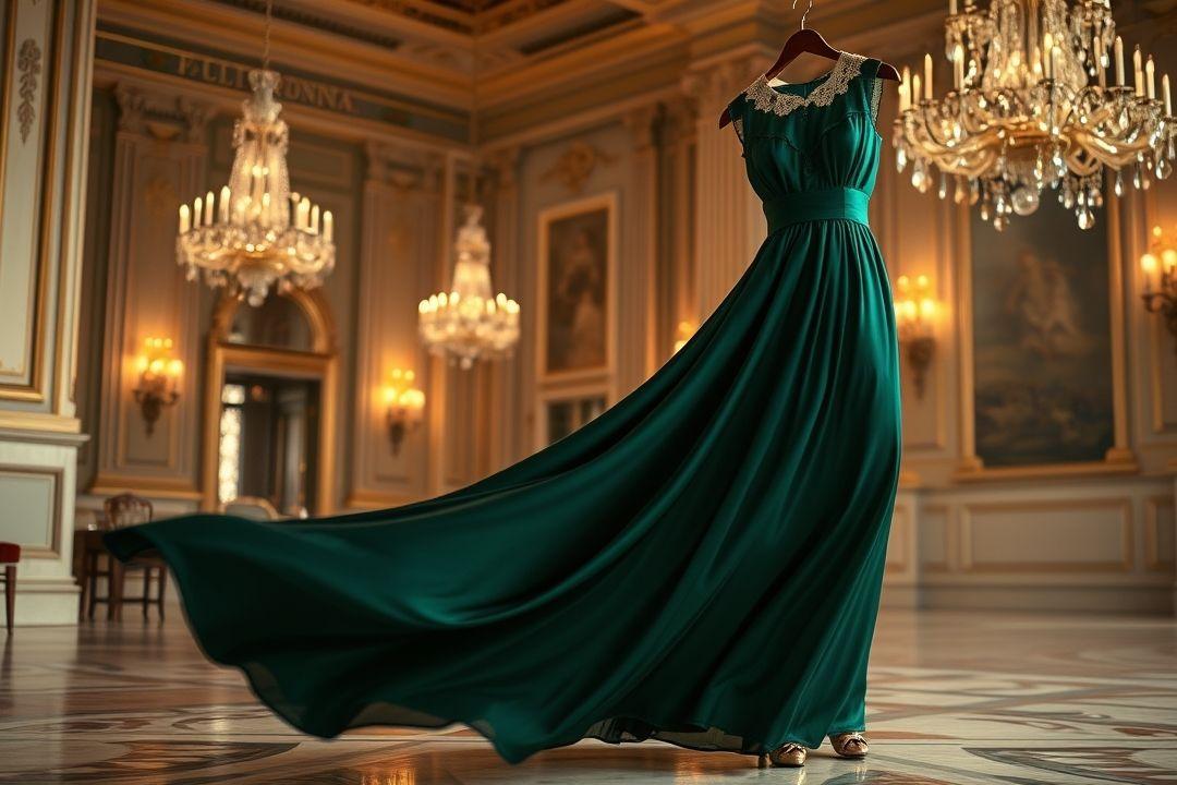 Минималистичное вечернее платье из сатина с разрезом