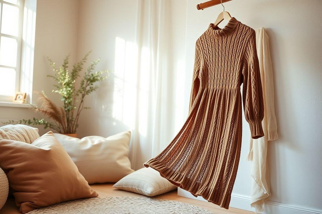 Свободное трикотажное платье с длинным рукавом, черное, в стиле casual, на модели