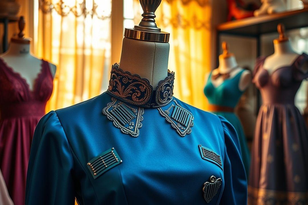 Платье с пышными рукавами и декольте для создания элегантного образа