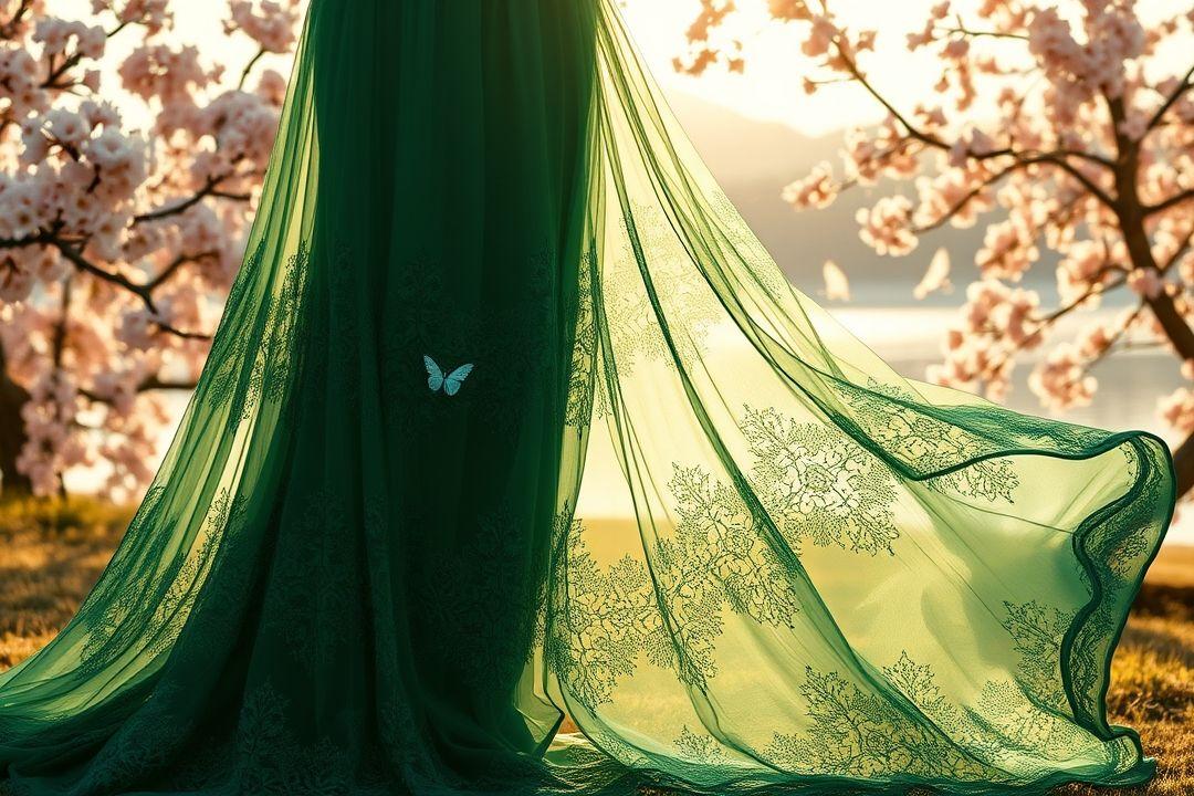 Платье, лежащее на столе, с открытыми боковыми швами