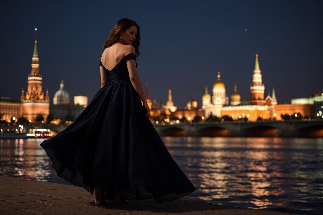 Стильное офисное платье больших размеров с поясом, расположенное на столе в рабочем пространстве