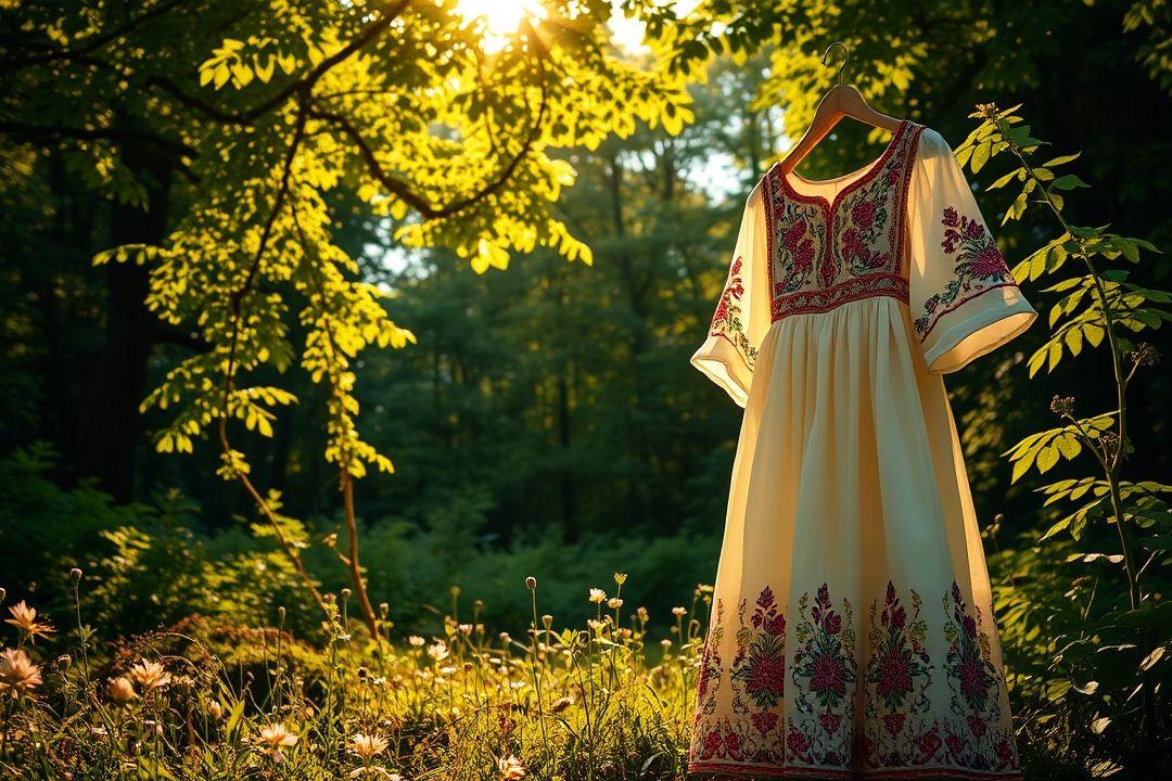 Силуэт в платье на фоне луны