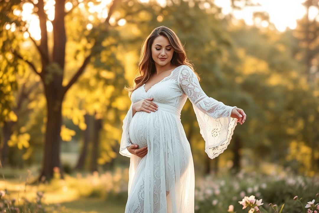  Модное платье с пышной юбкой и поясом под грудью