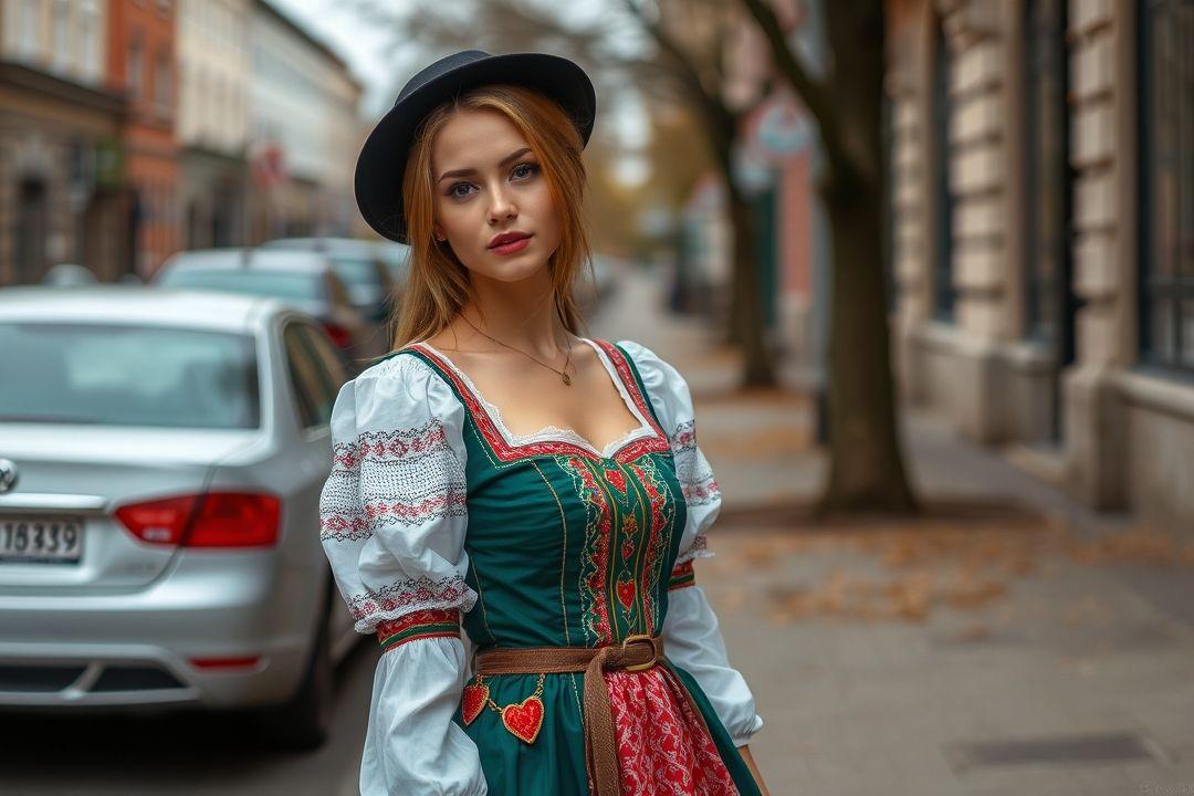 Платье с геометрическим узором на фоне белого фона