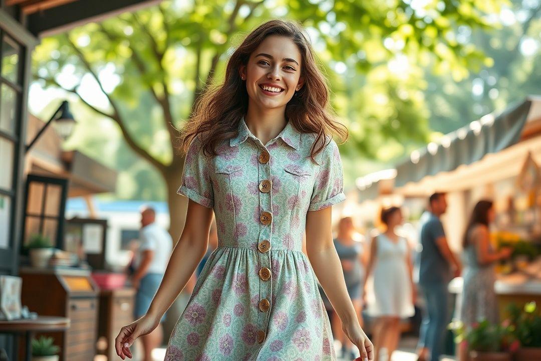  Платье с вышивкой и этническим узором