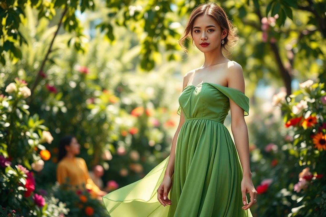 Платье в горох с карманами