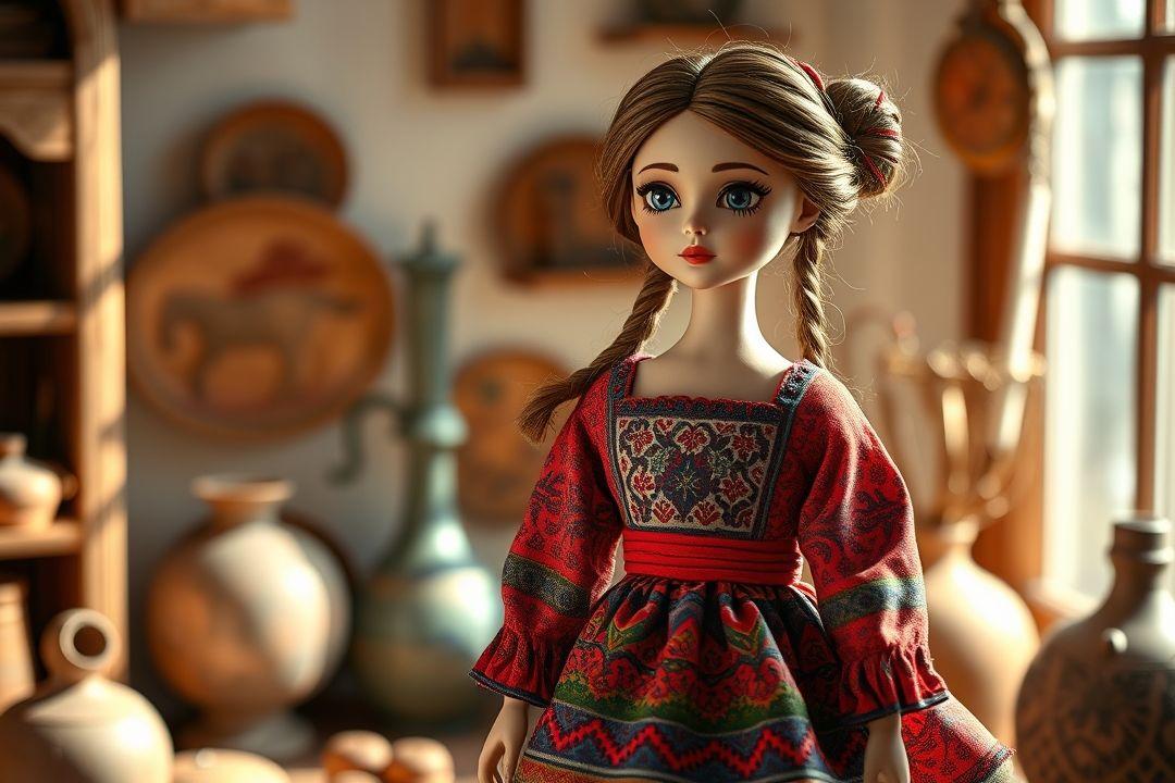 Открытая коробка с куклой Нина внутри