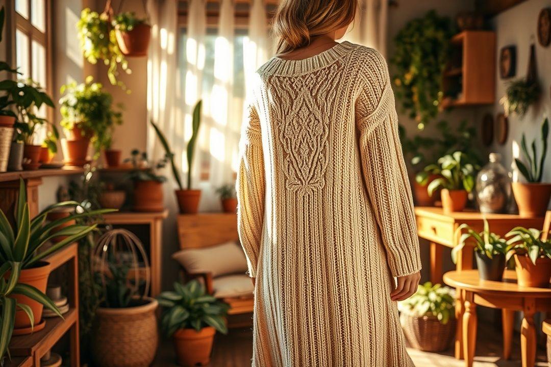 Трикотажное платье миди, черного цвета, с расстегнутым пальто