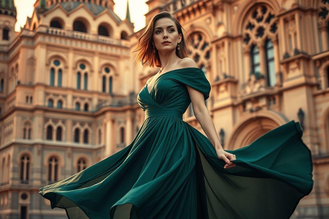 Мария Захарова в ярком платье на сцене пресс-конференции