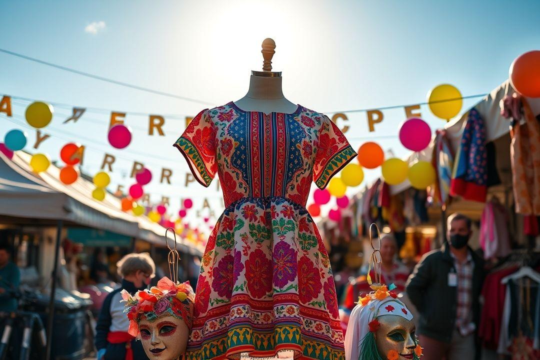 длинное платье в вертикальную полоску, летящее на фоне пляжа