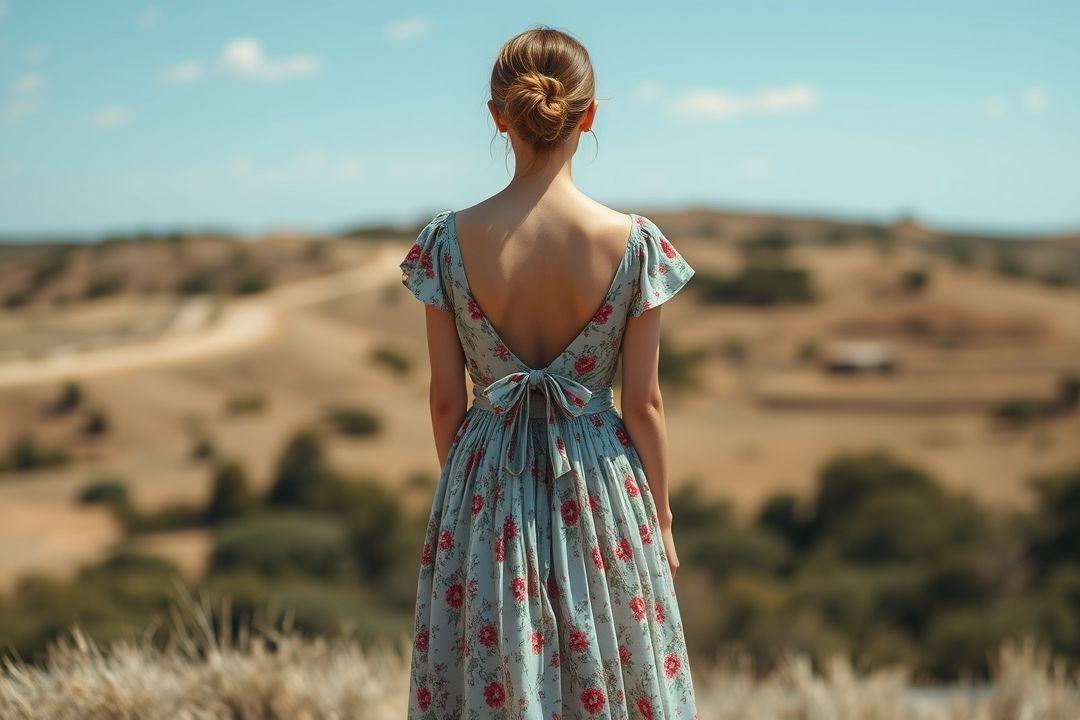 платье с запахом, вид сбоку