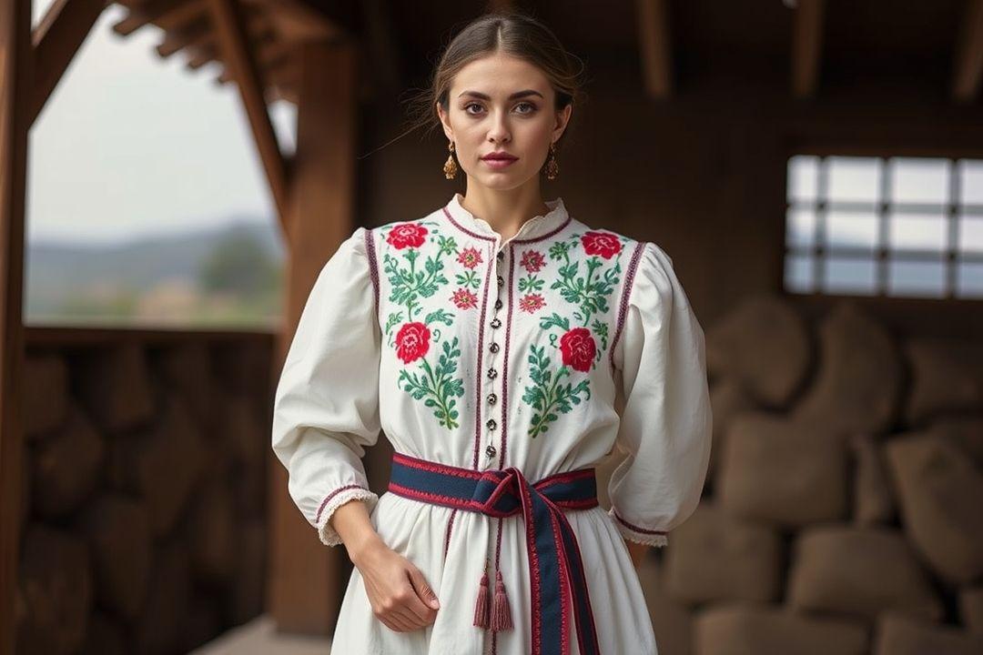  Платье из бархата глубокого синего цвета с длинными рукавами