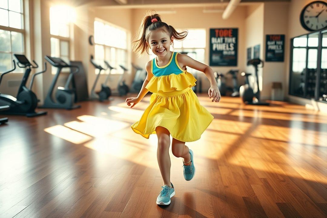 Спортивное платье с капюшоном на бегущей женщине