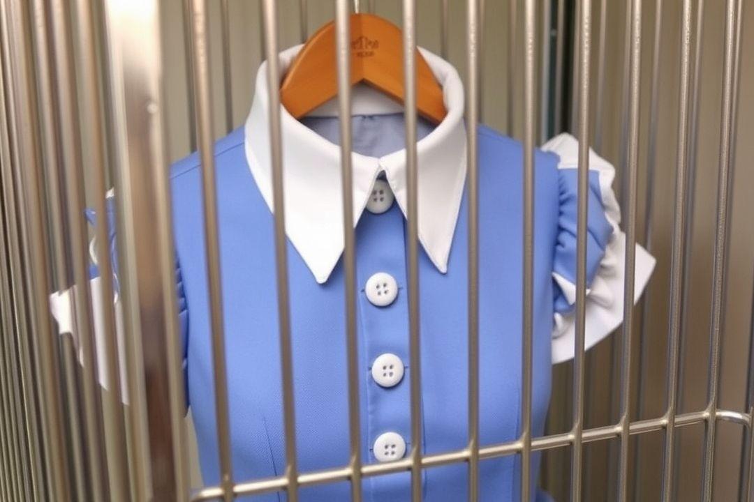  Платье в клетку с белым воротником с аксессуарами