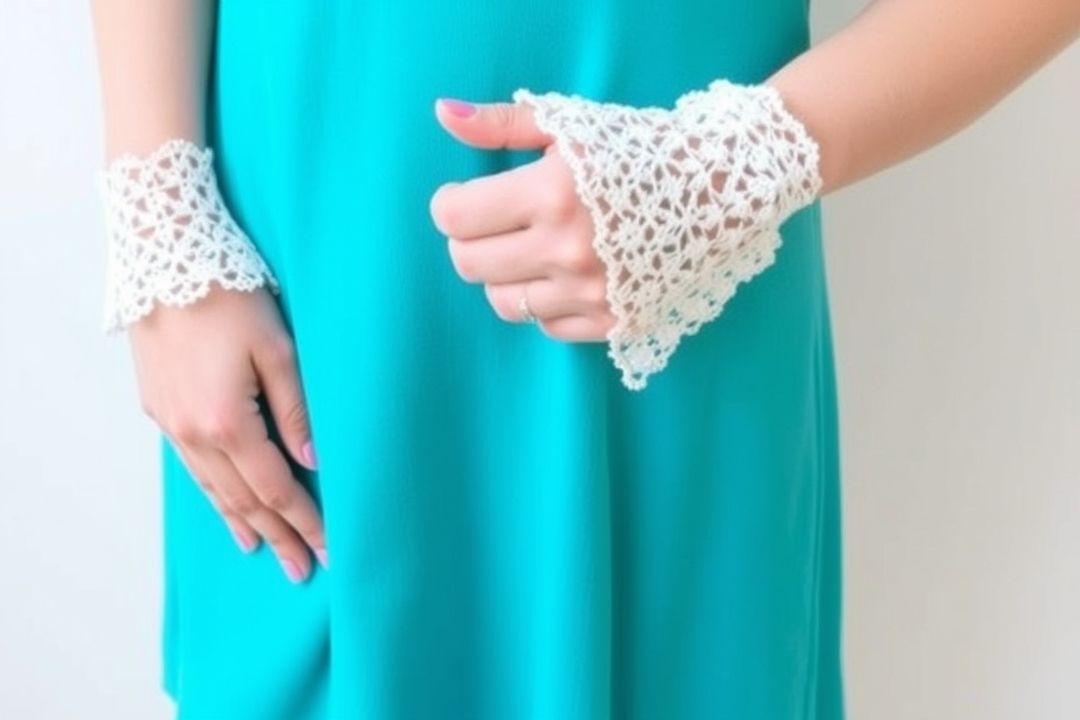 платье с ажурной кружевной отделкой крючком