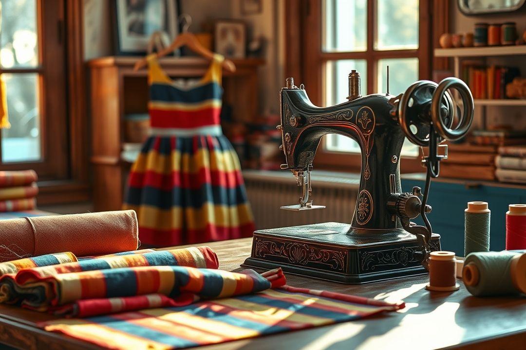 асимметричное платье с разноцветными полосами на подиуме