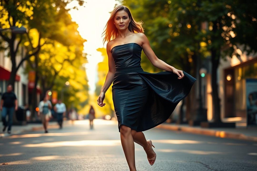 Платье из шифона, кружащееся на танцполе