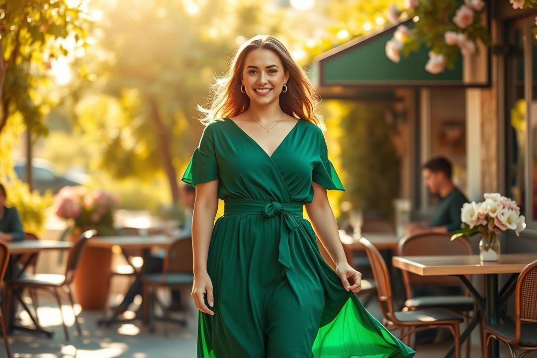 Спортивное платье для полных женщин в стиле casual