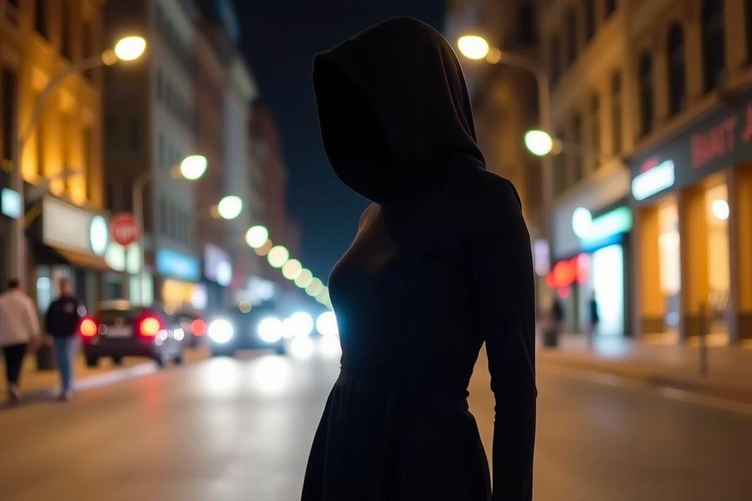 Вечернее платье, однотонное, с поясом, в зеленом цвете, на фоне элегантного ресторана