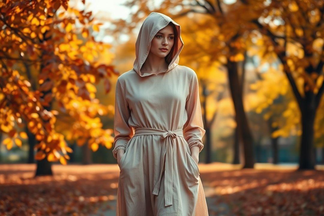 Платье с капюшоном, с графическим дизайном, на фоне уличного искусства