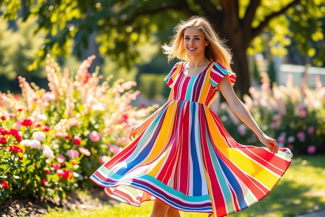  Платье для полных с высокой талией, асимметричный подол, цветочный принт