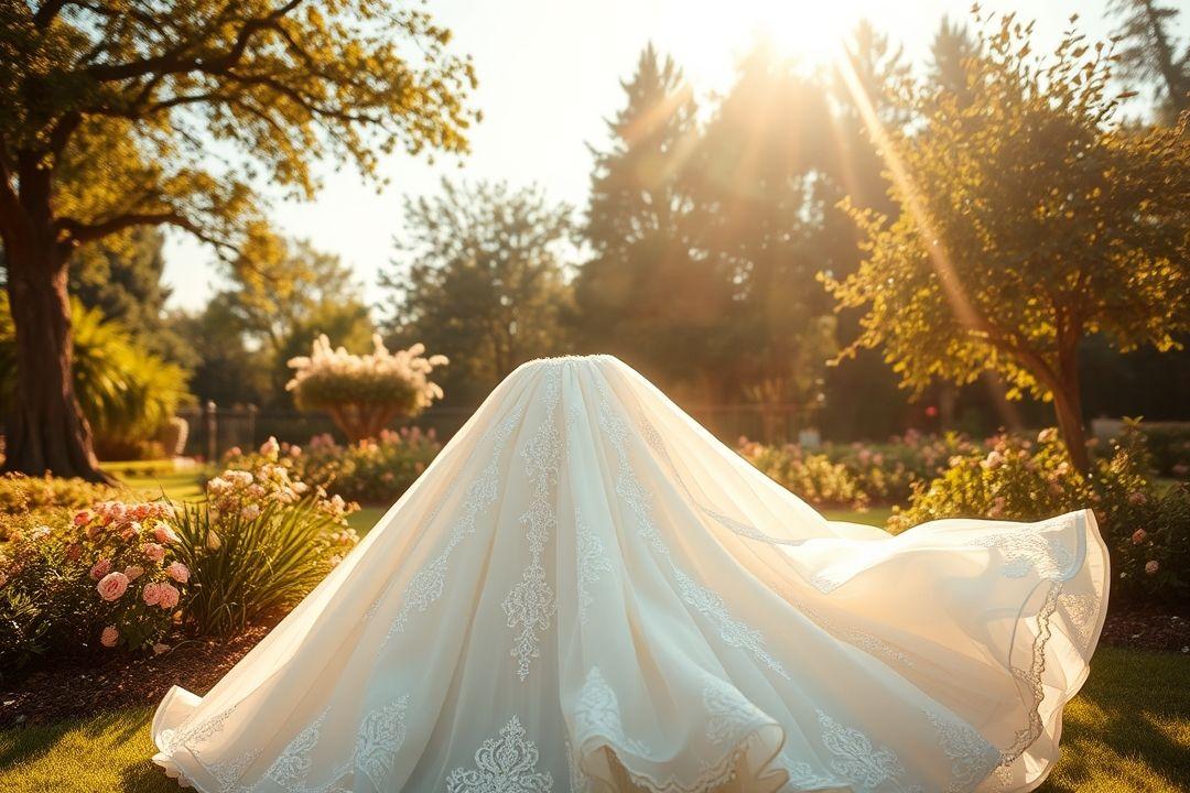  Платье для невесты с многослойной юбкой и сверкающими камнями