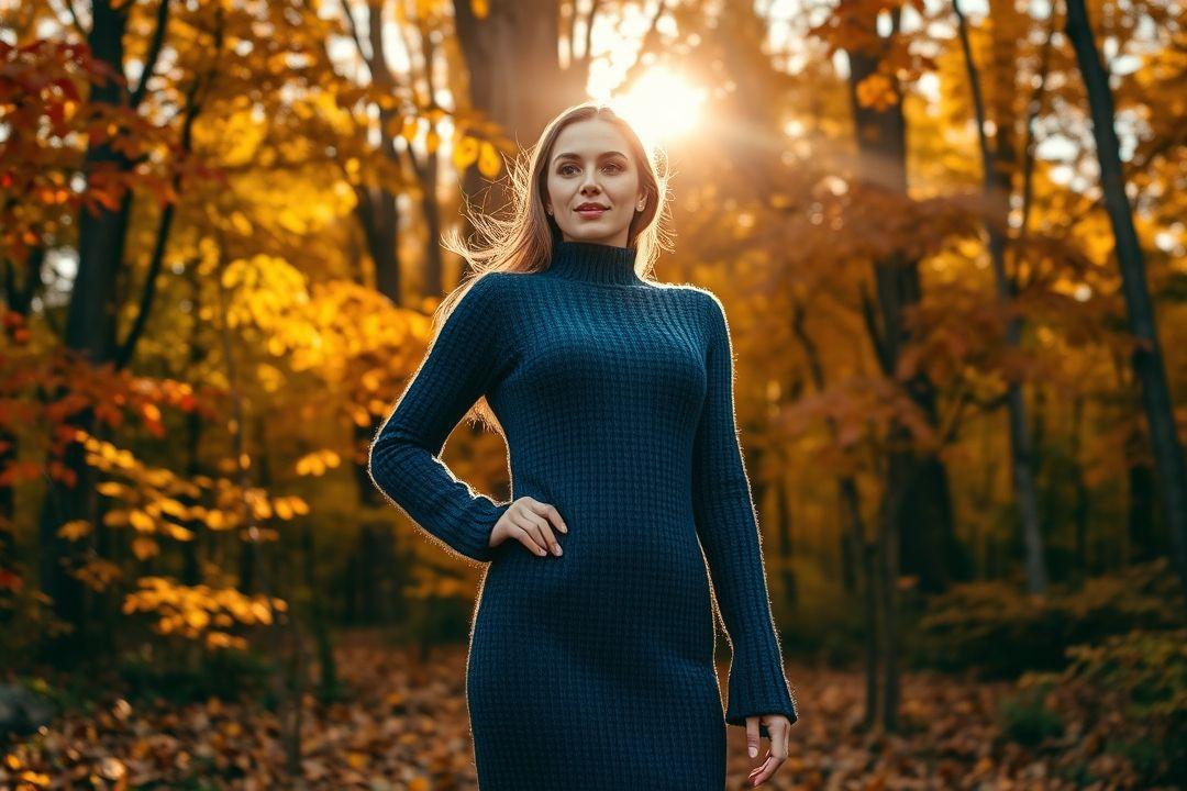 Женское вязаное платье реглан, белое, с узором, на манекене в магазине