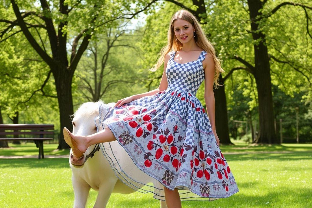  Платье-рубашка молочного цвета на девушке в кафе