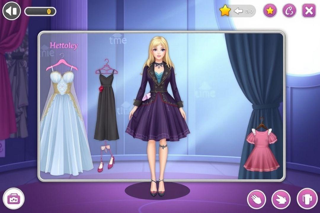 Платье с элементами игрового мира для девочки