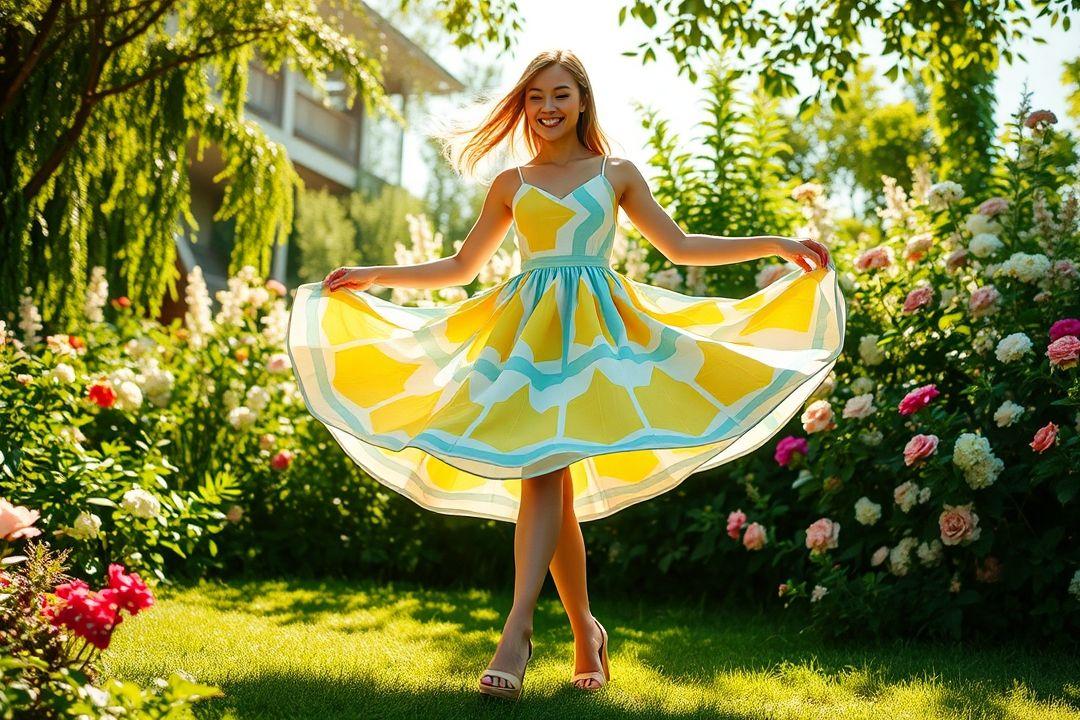  Длинное платье-рубашка с горизонтальными полками и мелкими горошками