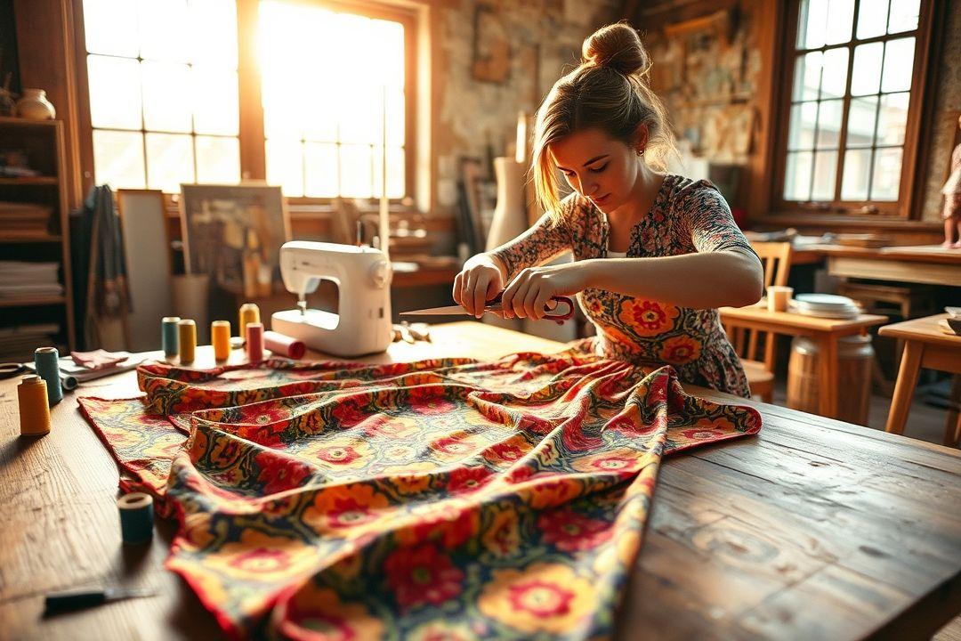 завершенное платье, аккуратно сложенное на стуле