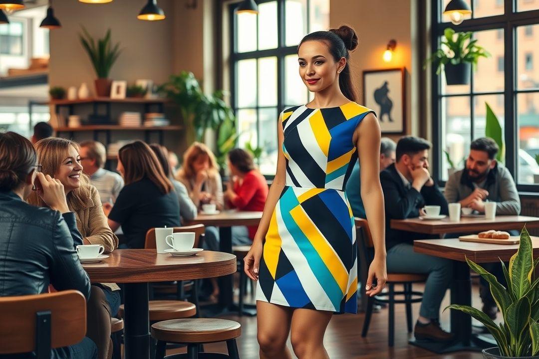  Платье для вечеринки с металлическим блеском на светлом фоне