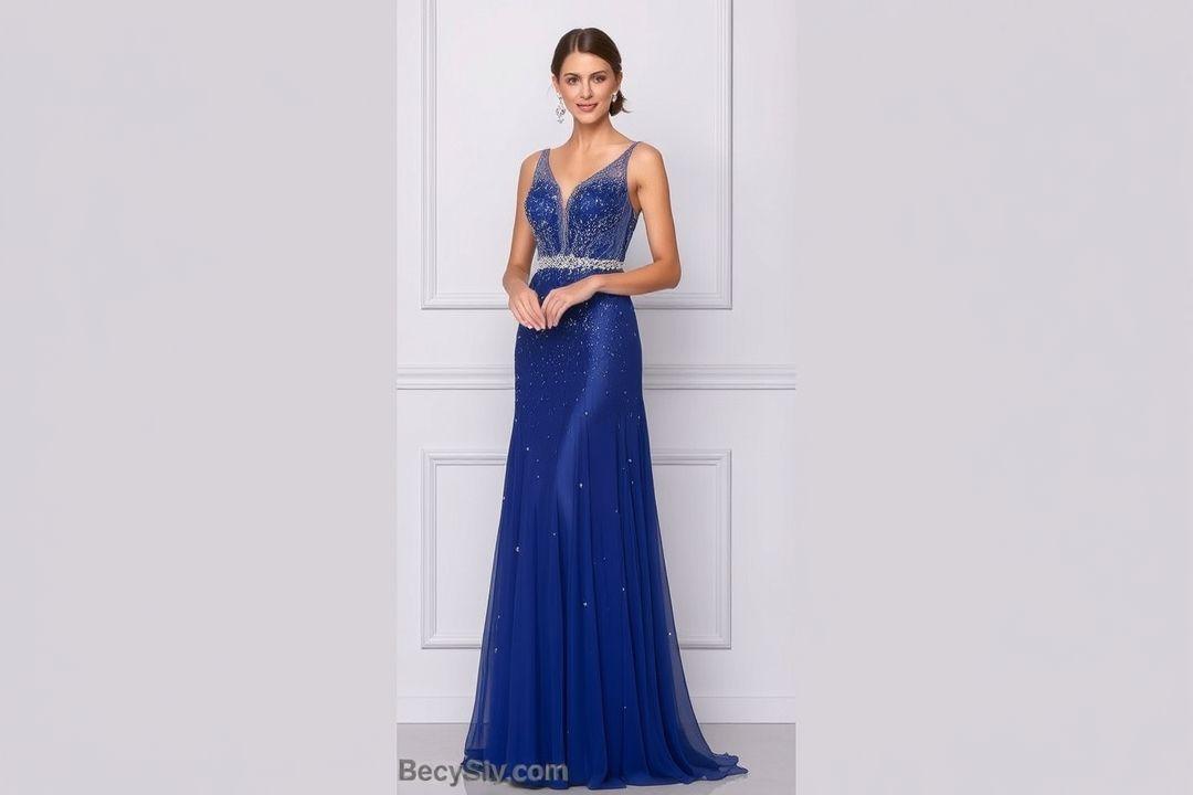  Коктейльное платье с глубоким вырезом и кружевом