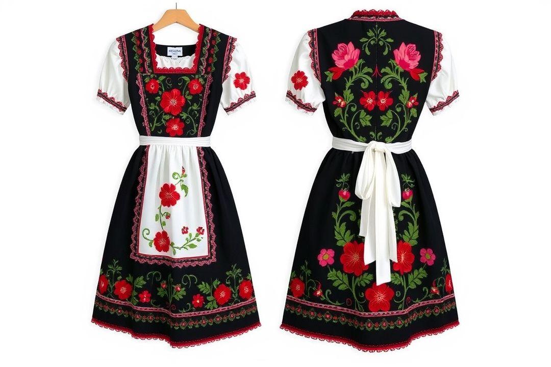 Платье с меховой отделкой и украшением из бисера
