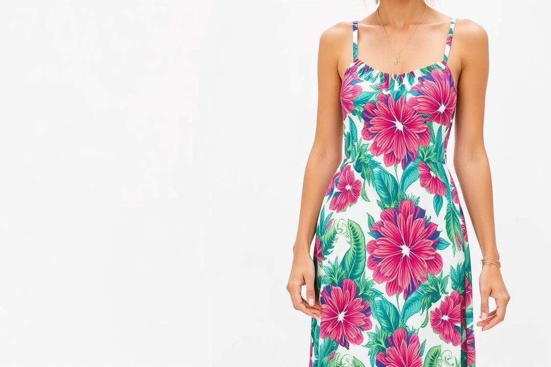  Платье с глубоким вырезом спереди, выполненное из шифона