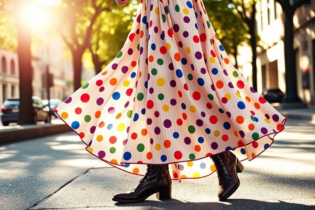  Макси платье с ярким принтом и удобными кедами