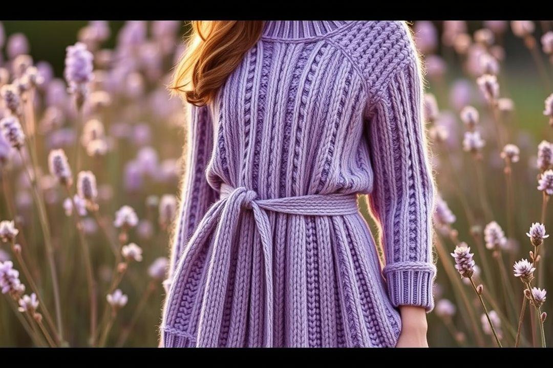 Укороченное вязаное платье, горчичного цвета, с бахромой