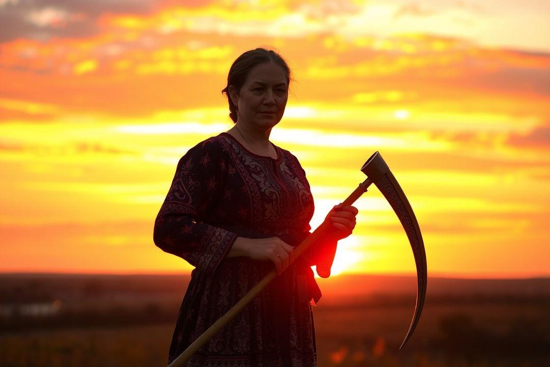 Русская мать в платье, читающая книгу на скамейке в парке