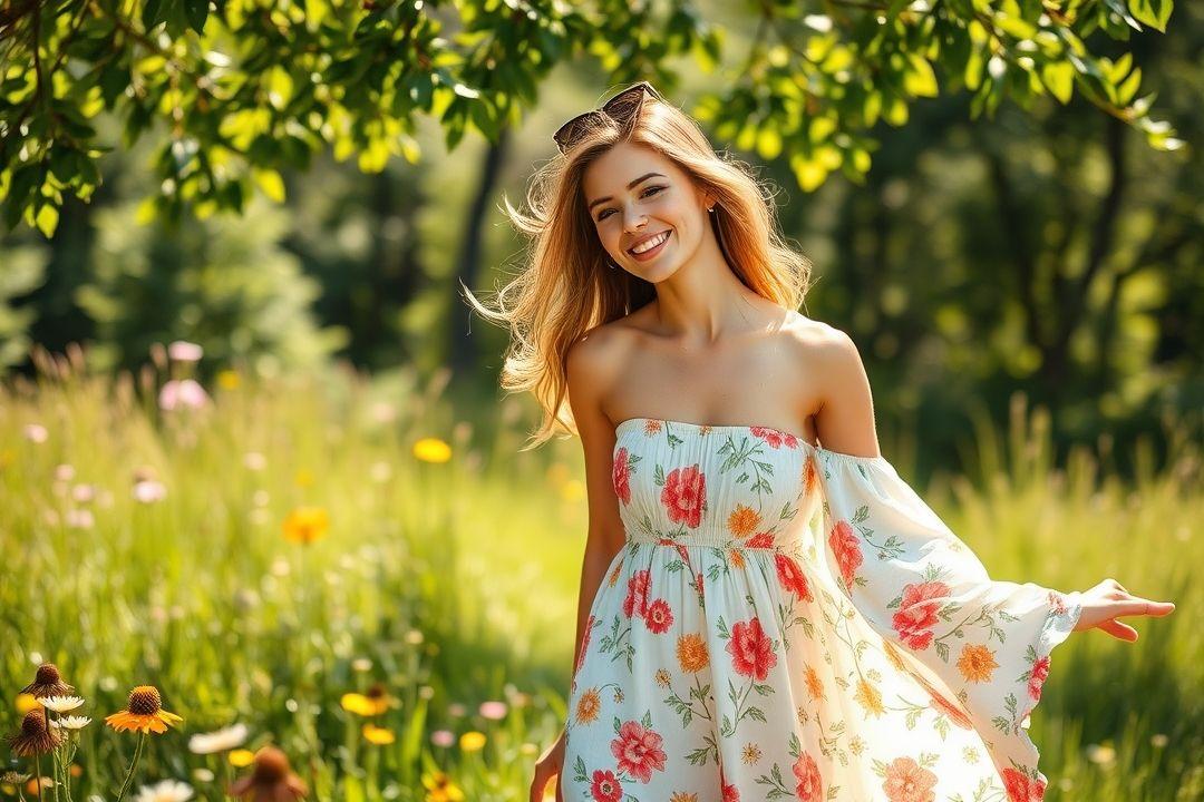 Длинное льняное платье с открытой спиной и завязками