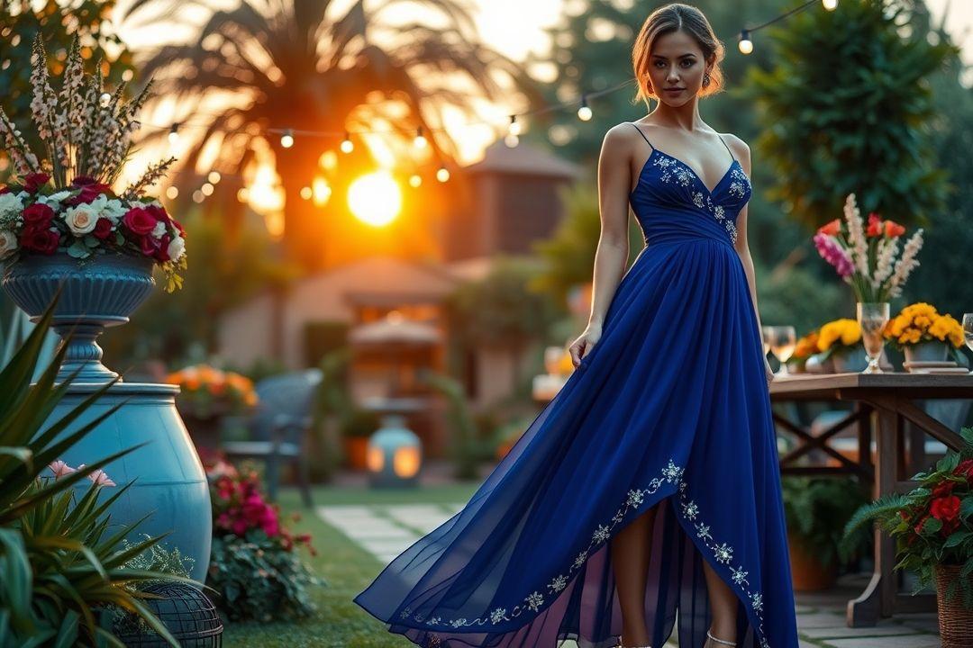  Экстравагантное макси платье с пышной юбкой и обтягивающим верхом.