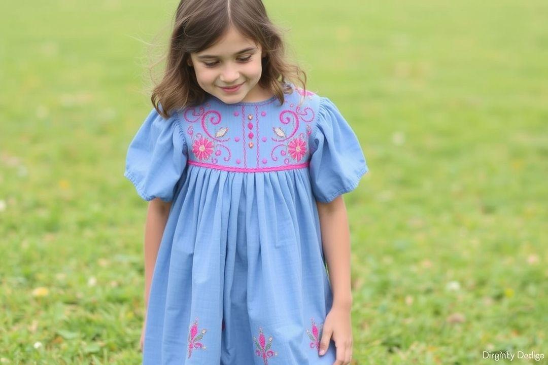 Платье Zara Kids с декоративными пуговицами и воротником.
