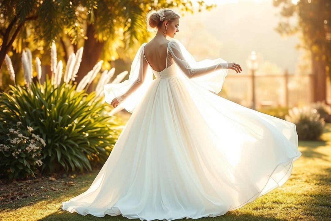  Длинное бальное платье с высоким воротом, оливкового цвета, с украшением из перьев.