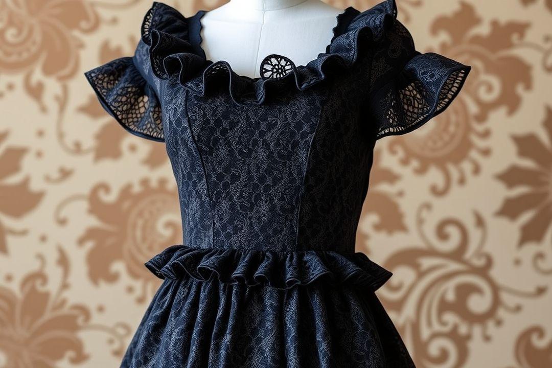  Платье с асимметричным подолом и intricate crochet design
