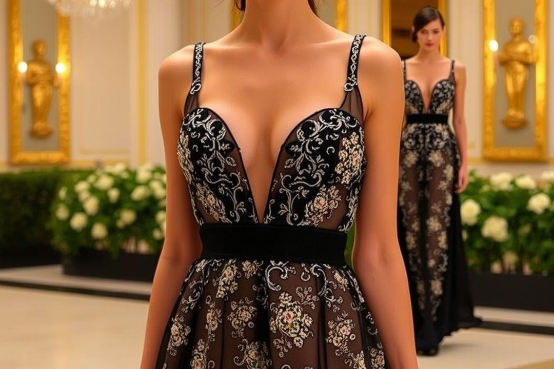 Вечернее платье Dolce&Gabbana с шлейфом.